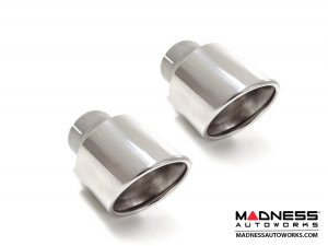 Alfa Romeo Stelvio Custom Exhaust Tips - Ragazzon - Stainless Steel - Slash Cut